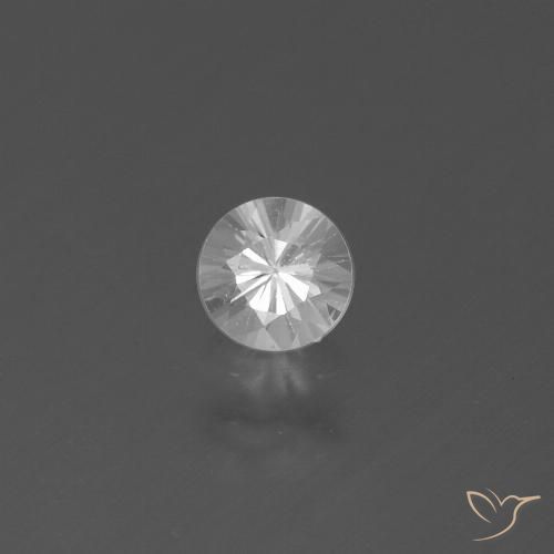 0.43ct 자연스러운 하얀색 사파이어, 둥근, VS