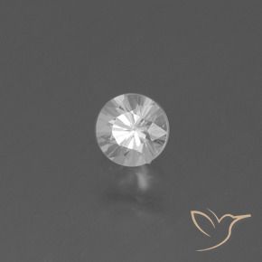 0.43캐럿 천연 하얀색 사파이어, 둥근, VS