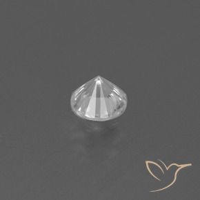 0.43캐럿 천연 하얀색 사파이어, 둥근, VS