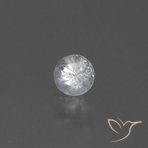 0.46캐럿 천연 하얀색 사파이어, 둥근, VS
