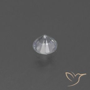 0.46캐럿 천연 하얀색 사파이어, 둥근, VS