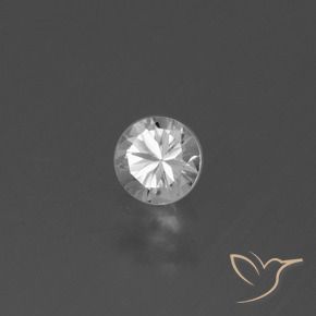 0.43캐럿 천연 하얀색 사파이어, 둥근, VS