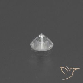 0.43캐럿 천연 하얀색 사파이어, 둥근, VS