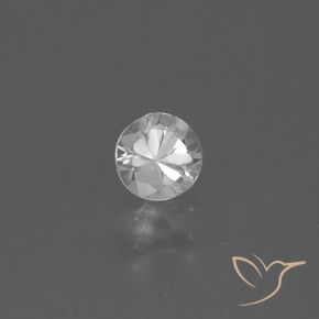 0.42캐럿 천연 하얀색 사파이어, 둥근, VS