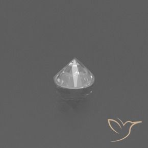 0.42캐럿 천연 하얀색 사파이어, 둥근, VS