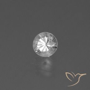 0.46캐럿 천연 하얀색 사파이어, 둥근, VS