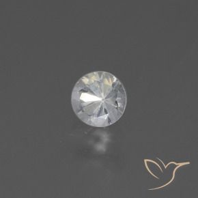 0.45캐럿 천연 하얀색 사파이어, 둥근, VS