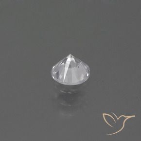 0.42캐럿 천연 하얀색 사파이어, 둥근, VS