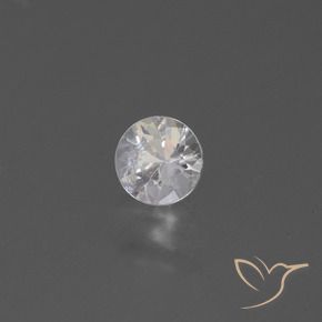 0.47캐럿 천연 하얀색 사파이어, 둥근, VS