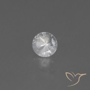 0.49캐럿 천연 하얀색 사파이어, 둥근, VS