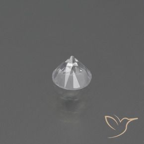 0.49캐럿 천연 하얀색 사파이어, 둥근, VS