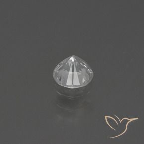0.48캐럿 천연 하얀색 사파이어, 둥근, VS