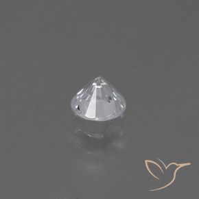 0.43캐럿 천연 하얀색 사파이어, 둥근, VS
