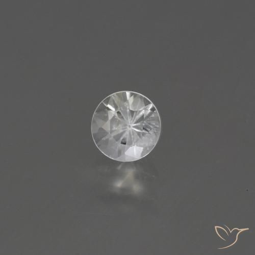 0.46ct 자연스러운 하얀색 사파이어, 둥근, VS