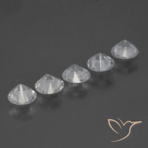 1.75캐럿 천연 하얀색 사파이어 보석, 둥근, VS