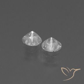0.84캐럿 천연 하얀색 사파이어 보석, 둥근, VVS-VS