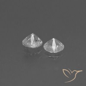 0.87캐럿 천연 하얀색 사파이어 보석, 둥근, VS