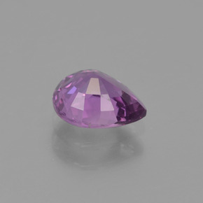 1.10캐럿 천연 강렬한 보라색 사파이어, 배 모양, 6.9×5.7 mm, VVS
