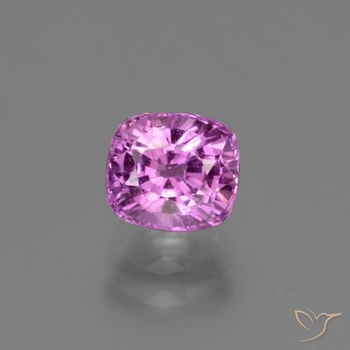 1.14캐럿 천연 핑크빛 퍼플 사파이어, 쿠션 컷, VS-SI