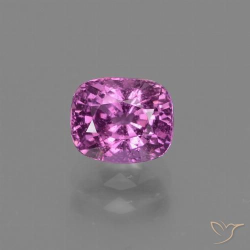 1.22ct 자연스러운 짙은 분홍빛이 도는 보라색 사파이어, 방석, VS-SI