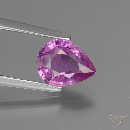 1.32ct 자연스러운 미디엄 퍼플 사파이어, 배 모양, VS-SI