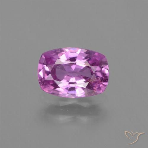 1.10ct 자연스러운 짙은 분홍빛이 도는 보라색 사파이어, 방석, VS