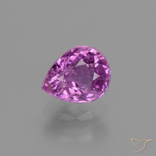 1.33ct 자연스러운 미디엄 퍼플 사파이어, 배 모양, VS-SI