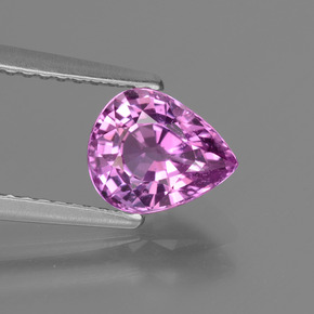 1.69캐럿 천연 일렉트릭 퍼플 사파이어, 배 모양, VS