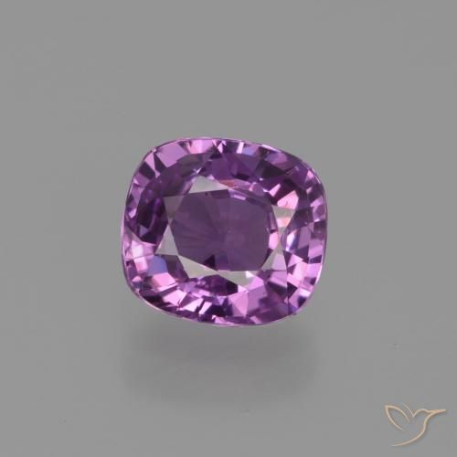 1.33ct 자연스러운 분홍빛이 도는 포도 사파이어, 방석, VS
