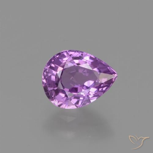 1.34ct 자연스러운 미디엄 퍼플 사파이어, 배 모양, VS
