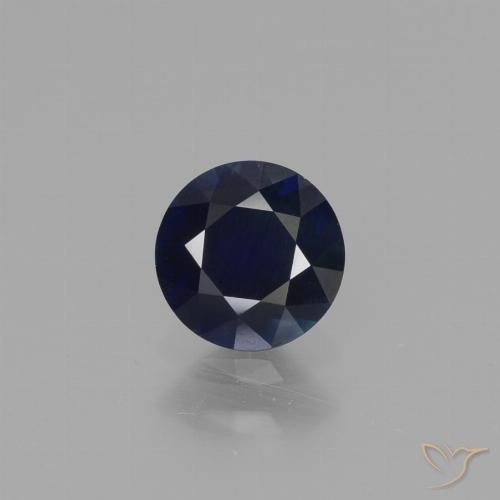 0.66ct 자연스러운 트와일라잇 블루 사파이어, 둥근, VS