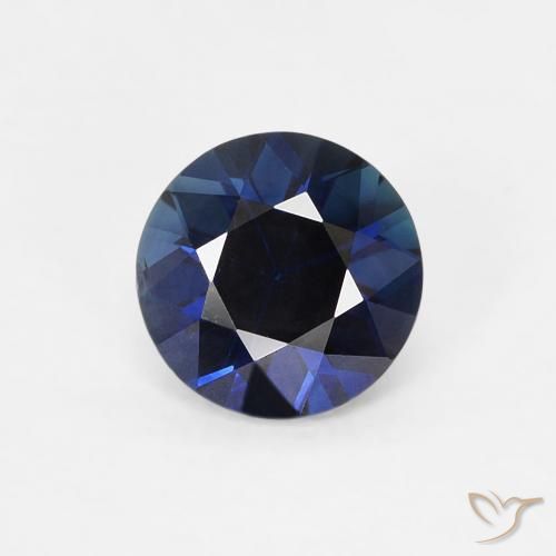 0.63ct 자연스러운 트와일라잇 블루 사파이어, 둥근, VS