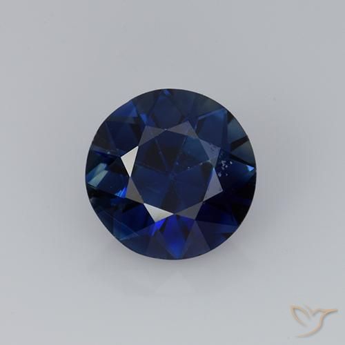 0.76ct 자연스러운 트와일라잇 블루 사파이어, 둥근, VS