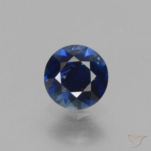 0.54ct 자연스러운 트와일라잇 블루 사파이어, 둥근, VS