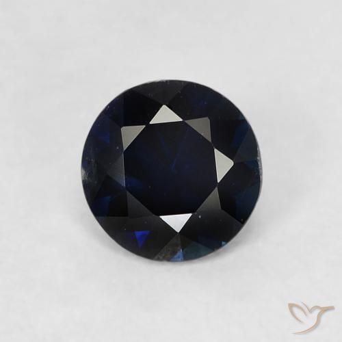 0.57ct 자연스러운 트와일라잇 블루 사파이어, 둥근, VVS-VS