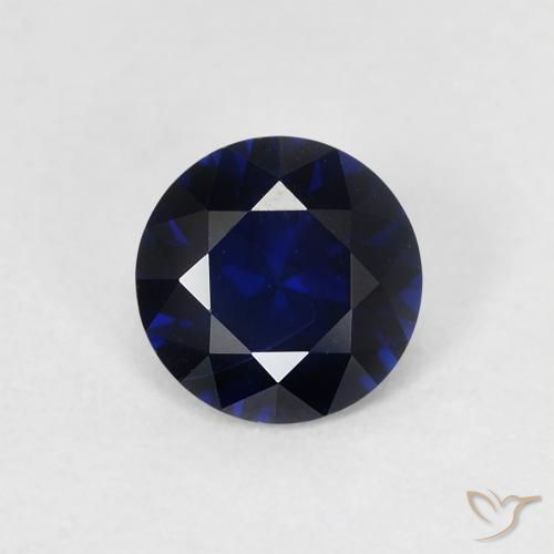 0.75ct 자연스러운 트와일라잇 블루 사파이어, 둥근, VVS-VS