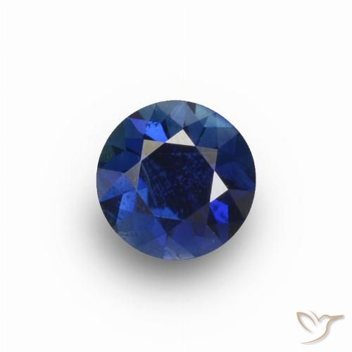 0.64ct 자연스러운 트와일라잇 블루 사파이어, 둥근, VS