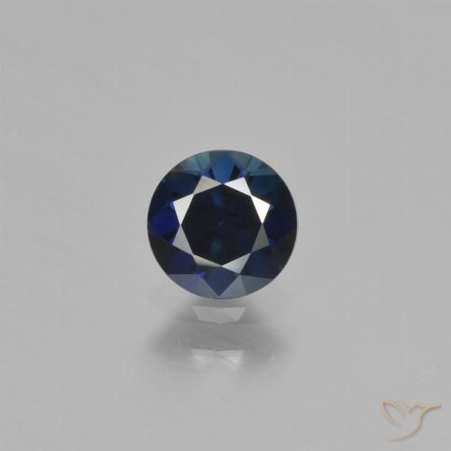 0.55ct 자연스러운 트와일라잇 블루 사파이어, 둥근, VVS-VS