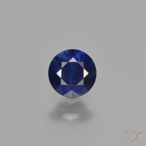 0.56ct 자연스러운 트와일라잇 블루 사파이어, 둥근, VS