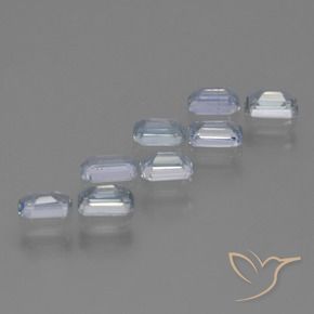 2.81캐럿 천연 하늘색 사파이어 보석, 옥타곤 / 에메랄드 컷, VS