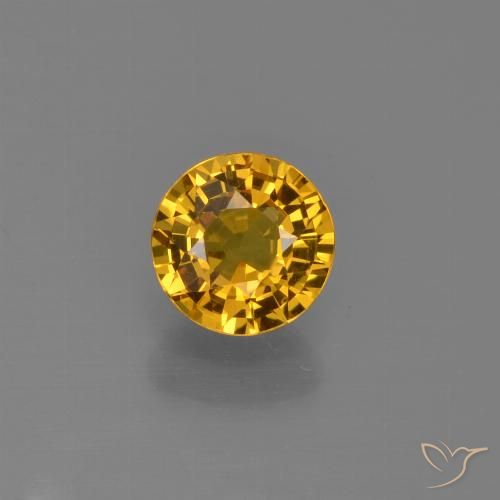 0.76ct 자연스러운 살구 오렌지 사파이어, 둥근, VVS