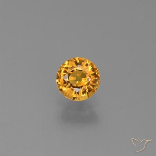 0.73ct 자연스러운 금 사파이어, 둥근, VVS-VS