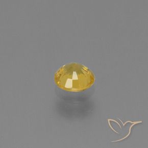 0.65캐럿 천연 골든 사파이어, 둥근, VVS-VS