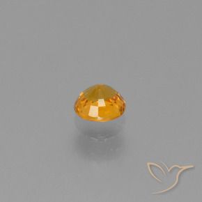 0.60캐럿 천연 살구 오렌지 사파이어, 둥근, VVS-VS