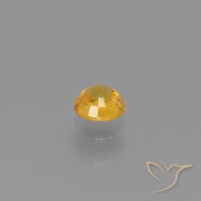 0.62캐럿 천연 다크 골든 사파이어, 둥근, VVS