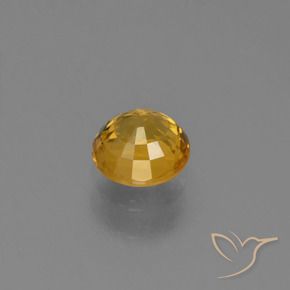 0.70캐럿 천연 딥 골든 오렌지 사파이어, 둥근, VVS-VS