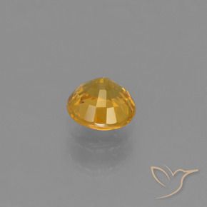 0.67캐럿 천연 다크 골든 사파이어, 둥근, VVS-VS