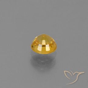 0.65캐럿 천연 골든 사파이어, 둥근, VVS-VS