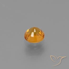 0.76캐럿 천연 살구 오렌지 사파이어, 둥근, VVS-VS