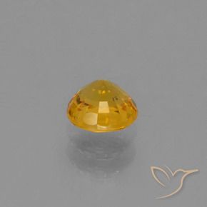 0.72캐럿 천연 다크 골든 사파이어, 둥근, VVS